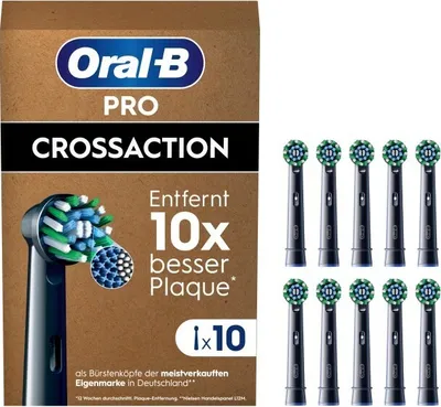 Produktbild von Oral-B Pro CrossAction Aufsteckbuersten Zahnbuerste 10 Stueck Kit Reinigung Starke