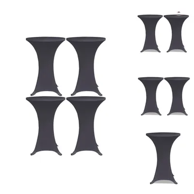 Immagine prodotto di vidaXL Copritavolo elasticizzato 4 pezzi 70 cm antracite - Coperture