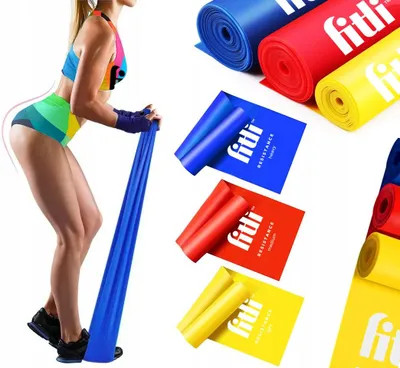 Produktbild von Fitli FLAT BAND Set 3 Widerstandsbänder für Fitness & Reha