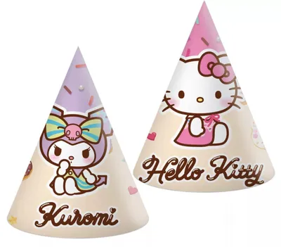 Image de 6 chapeaux de fête - Hello Kitty et Kuromi