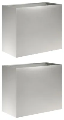 Zdjęcie produktu dla vidaXL Donice ogrodowe, 2 sztuki, srebrne, 60 x 30 x 50 cm, stal nierdzewna