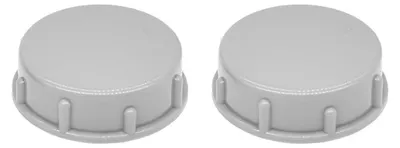 Image de Bouchons de tuyau 56 mm - Plastique - Bouchons avec filetage intérieur - 2 pièces - Joints d'étanchéité - Adaptés aux tuyaux d'évacuation - Bouchon