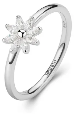 Produktbild von Charmanter Silberring mit einer Blume Gaia RZGA80 - Schaltung: 60 mm