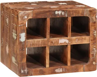 Obrázek produktu pro vidaXL Regál na víno, hnědý, 44 x 30 x 35 cm, masivní recyklované dřevo