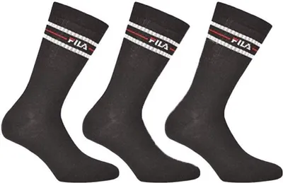 Immagine prodotto di FILA Calzini unisex 3 paia - Street, sport, lifestyle, set di calzini, strisce, 35-46 Nero 35-38 (3-5 UK)