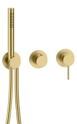 Produktbild von Herzbach MODUL7 Hebelmischer-Farbset 2/3 Verbraucher Brass Steel
