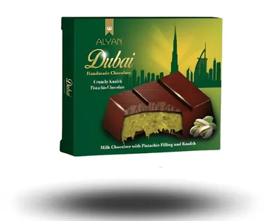 Produktbild von 100 g - Alyan Dubai Schokolade mit Pistaziencreme