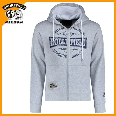 Produktbild von Hollifield Herren Sweatjacke Finnesota Hoodie Gr.M grau