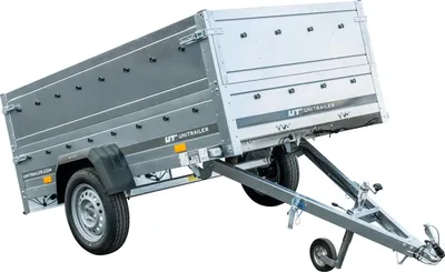 Produktbild von Pkw Anhänger Kipper 230x125 Garden Trailer 230 KIPP Unitrailer 750 kg mit Stützrad und zusätzlichen Bordwänden