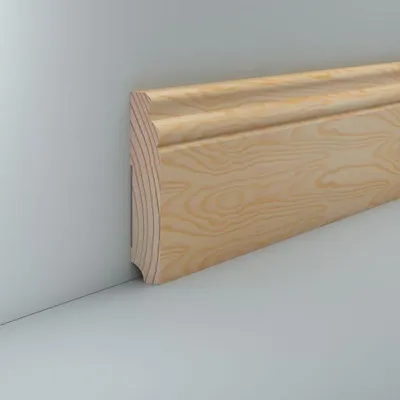Produktbild von Sockelleiste Kiefer 100 mm Unbehandelt Hamburger Profil Fussleiste
