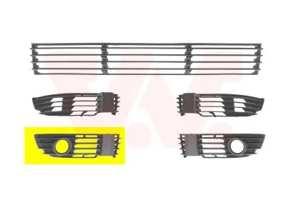 Produktbild von VAN WEZEL Lüftungsgitter Grill Stoßfänger für VW PASSAT Variant (3B6) mit Loch/Löchern für Nebellampen