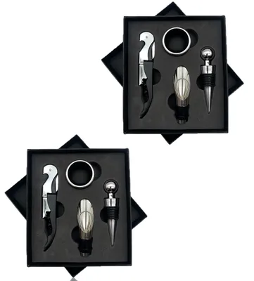 Immagine prodotto di Set da 4 pezzi per aprire le bottiglie di vino, con confezione regalo, ideale per gli amanti del vino