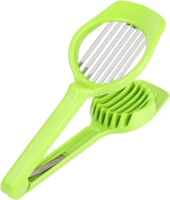 Immagine prodotto di Go Go Gadget – Tagliapilze – Tagliauova – Tagliauova – Taglierina multifunzione – Utensile da cucina – Acciaio inossidabile – Verde