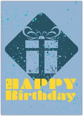 Produktbild von Coole Geburtstagskarte mit fettem Geschenk: Happy Birthday