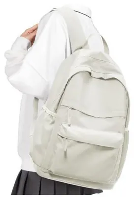 Produktbild von Schulrucksack Teenager Mädchen & Jungen A4 Wasserdicht Leicht Beige 24L