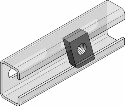 Produktbild von MEFA Gewindeplatte, M8 38x17 gvz, 1 Stk.