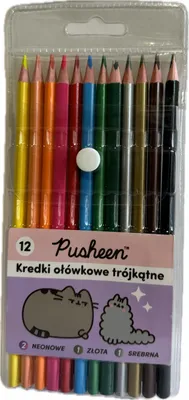 Produktbild von St. Majewski PUSHEEN Buntstifte dreieckig 12 Farben