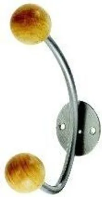 Produktbild von Garderobenhaken Metall pulverbeschichtet 5x8,5x15cm silber Packung mit 50 Stück
