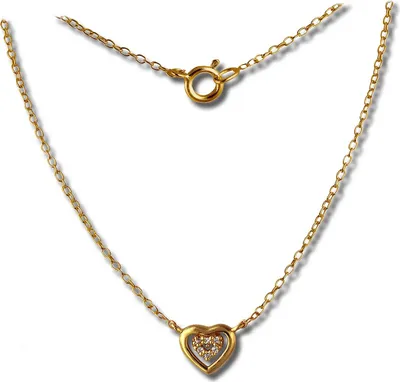 Produktbild von SilberDream Halskette Echt 925 Silber vergoldet 45cm Herz silber gold D2SDK8009Y