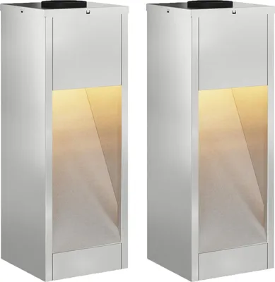 Produktbild von vidaXL Solar LED Wegeleuchte 2 Stk. Warmes Weiß 18 x 18 x 50 cm