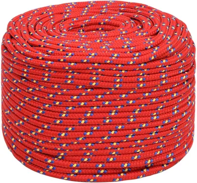 Produktbild von Bootsseil Rot 8 mm 50 m aus Polypropylen für Bootfahren, Camping und Dekoration