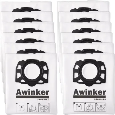Obrázok produktu pre 15 vrecúšok do vysávača, kompatibilných s modelmi KFI 357, KWD1, KWD2, KWD3, WD2 Plus, WD3