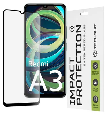 Obrázok produktu pre Techsuit ochranné celoplošné sklo 111D pre Xiaomi Redmi A3 - Čierna KP30899