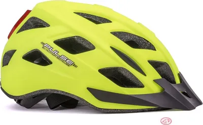 Zdjęcie produktu dla Kask rowerowy AUTHOR Pulse LED X8 + lampka tylna, żółty 52-58 cm