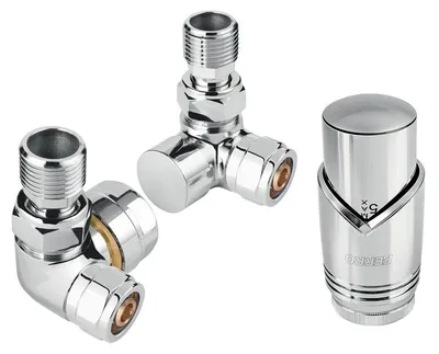 Produktbild von Dekoratives Thermostat-Set Typ ZTO30CR, axial, chrom, ohne Voreinstellung
