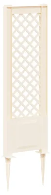 Obrázek produktu pro vidaXL Mřížka s hroty, bílá, 43 x 6 x 165 cm, PP