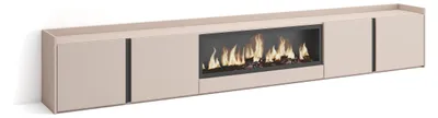 Immagine prodotto di Mobili TV effetto legno beige 315x35x50cm camino effetto fuoco XXL