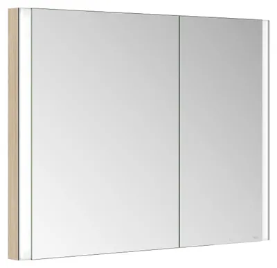 Image de KEUCO SOMARIS Armoire de toilette encastrable 2 portes, asymétrique, avec miroir chauffant, 1000mm, 14513852201