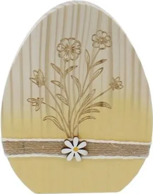 Produktbild von Osterei mit Blumen grün - ca. 11,5 x 1,5 x 14,5 cm