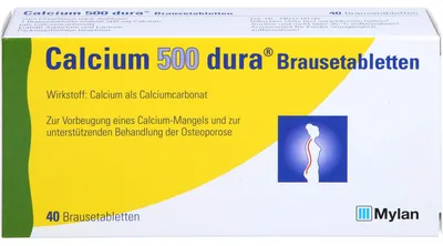 Immagine prodotto di Dura Calcium 500 compresse effervescenti, confezione da 40 compresse