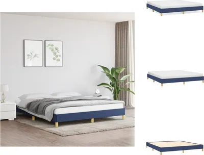 Obrázok produktu pre vidaXL Rám postele modrý 180×200 cm látka - Postele a rámy postelí