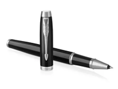 Produktbild von Parker IM, Stick Pen, Schwarz, Chrom, Schwarz, Messing, Gold, Edelstahl, Fein, Beidhändig