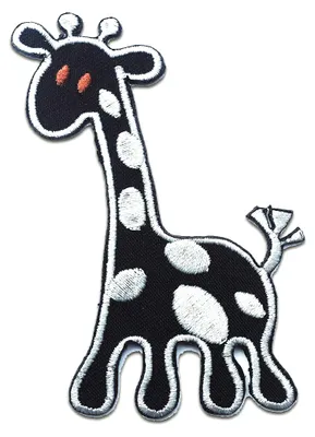 Produktbild von Giraffe Tier - Aufnäher, Bügelbild, Aufbügler, Applikationen, Patches, Flicken, Zum Aufbügeln, Größe: 9,4 x 6,5 cm