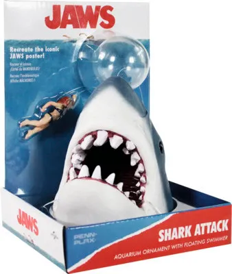 Produktbild von Aquariumdekoration PENN PLAX Hai mit Taucher - groß