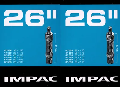 Produktbild von 2x Impac 26 Zoll DV Schlauch Dunlop Blitz Ventil 40 - 60 559
