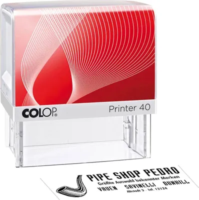 Image de COLOP Tampon texte, personnalisable Printer 40 auto-encreur noir avec logo