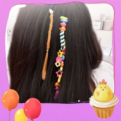 Immagine prodotto di Set per la creazione di capelli e braccialetti per bambine - Modello D, la scelta dei colori varia - giocattolo creativo, regalo d'amicizia e artigianato