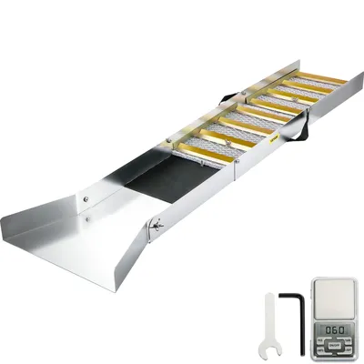 Immagine prodotto di VEVOR Cassetta pieghevole in lega di alluminio, cassetta compatta da 127 cm per l'oro, attrezzatura leggera per la fessura dell'oro, cassetta portatile con muschio da minatore, fiume, torrente ecc.