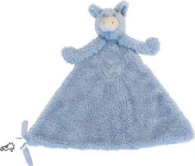 Productafbeelding van Happy Horse knuffeldoekje ezel Denzell, blauw - cadeau voor baby's