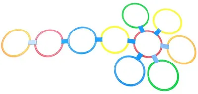 Immagine prodotto di Set di 10 fasce colorate per ginnastica, ideali per l'allenamento