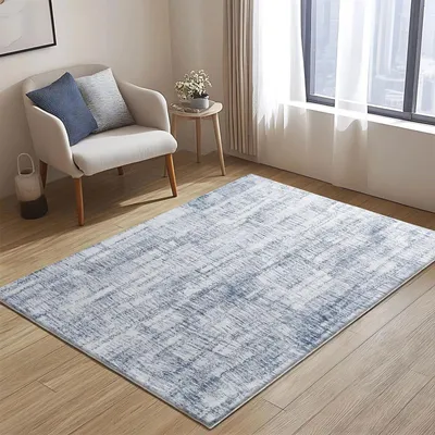 Produktbild von Omgoods – Moderner, waschbarer Teppich mit abstrakten Mustern – Rutschfest und weich für das Wohnzimmer, 80x160 cm