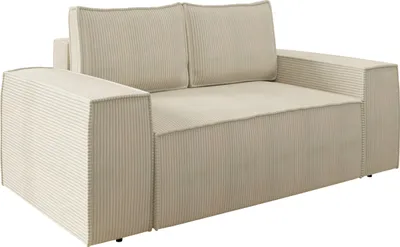 Produktbild von MIRJAN24 Schlafsofa Malaga Small Cord mit Schlaffunktion und Bettkasten, Polstercouch, Stilvoll Polstersofa vom Hersteller (Farbe: Poso 100)
