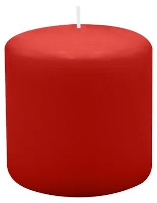Produktbild von Flachkopf-Stumpenkerzen Weihnachtsrot Erdbeere 100 x Ø 100 mm, 4 Stück