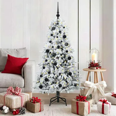 Immagine prodotto di Maison Exclusive - Albero di Natale artificiale pieghevole, bianco, 150 cm, in PE e PVC