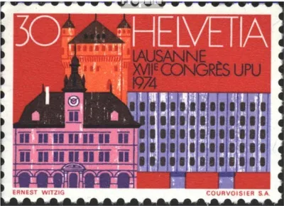 Produktbild von Briefmarken Schweiz 1974 Mi 1027-1028 (kompl.Ausgabe) postfrisch Weltpostkongreß