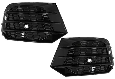 Imagen del producto de Cubiertas para faros antiniebla y rejillas laterales para Audi Q3 8U, modelo restyling (14-17), estilo RS, color .